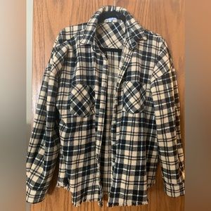 White Birch heavyweight flannel shacket